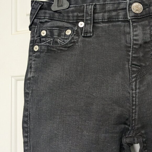 True Religion Women's Black Hallie  Mid Rise Super Skinny Jean Size 30 - Picture 4 of 14